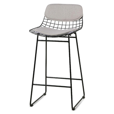 Wire bar stool comfort kit pebble