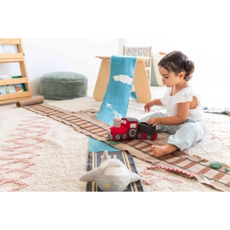 Zabawka bawełniana Lorena Canals RIDE&ROLL brązowa