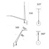 Lampa ścienna Artemide Demetra Micro antracytowa