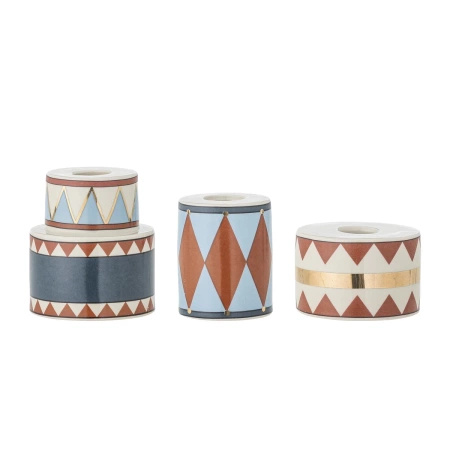 Bitja Candle Holder, Grey, Stoneware