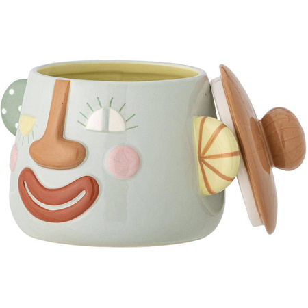 Sylvie Jar w/Lid, Grey, Stoneware