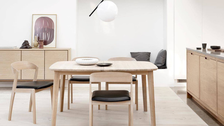 Dining table #118 SKOVBY natural white