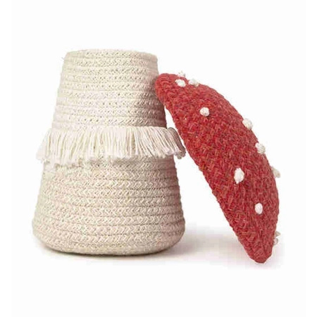 Kosz Lorena Canals TOADSTOOL czerwono beżowy