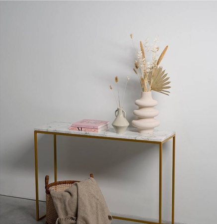Konsola Igne Furniture FLEUR złota