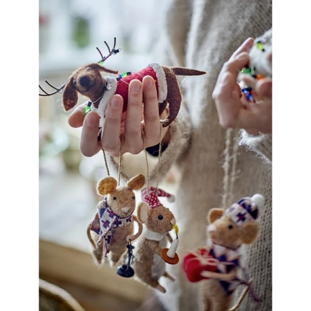 Monty Ornament, Brown, Wool
