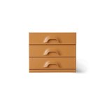 Chest of 3 drawers, ginger orange