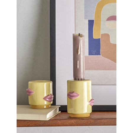 Zestaw 2 Świeczników Bloomingville SASSY żółtych