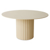 Pillar dining table round cream