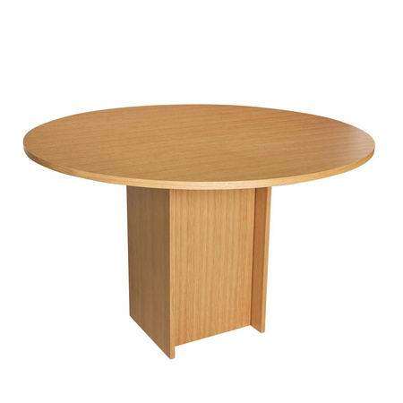Straight Dining Table Round Natural