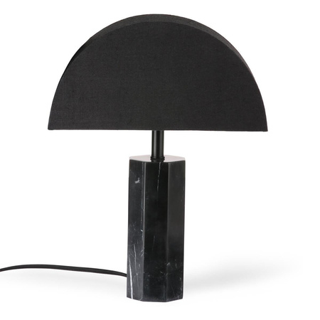 HK LIVING HEXAGON table lamp base black, marble