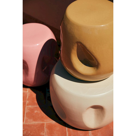 Currents ceramic side table sand