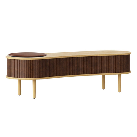 TV cabinet and bench UMAGE AUDACIOUS oak eco-leather