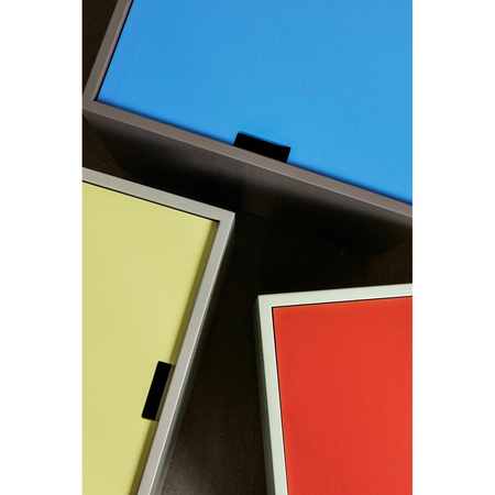 Vault Side Table/Storage Box Light green/Red