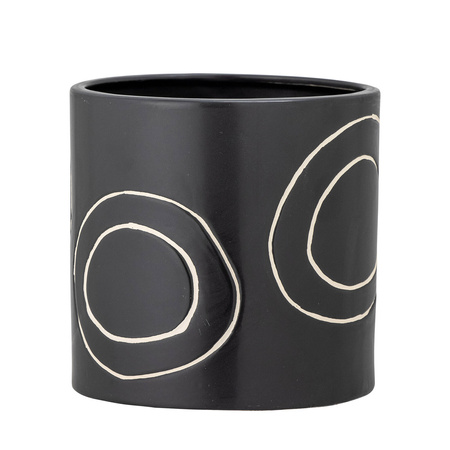 BLOOMINGVILLE TROY black flowerpot