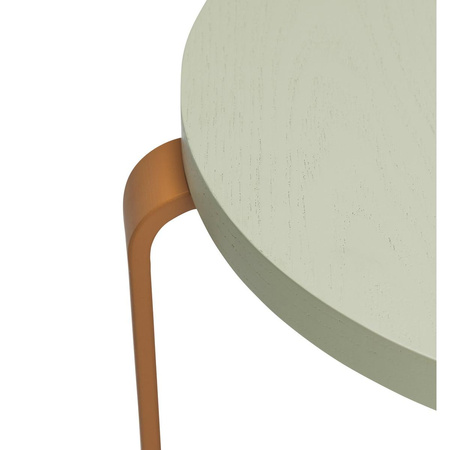 Smile Stool Light green/Orange