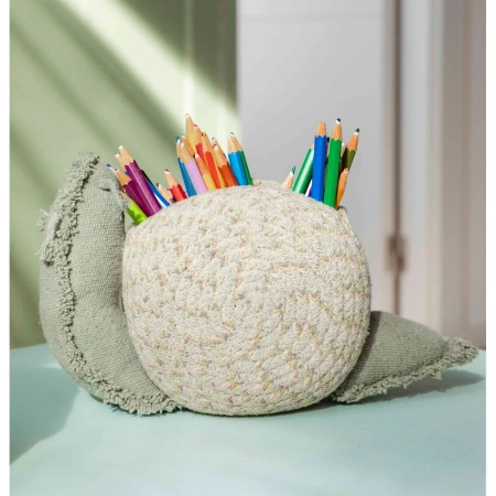 Kosz Lorena Canals SNAIL zielono beżowy