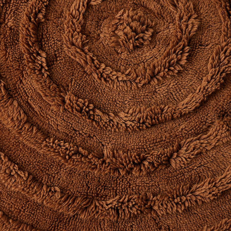 Round woolen rug mahogany (150x150cm)