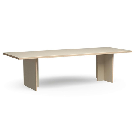 Dining table, cream, rectangular 280cm