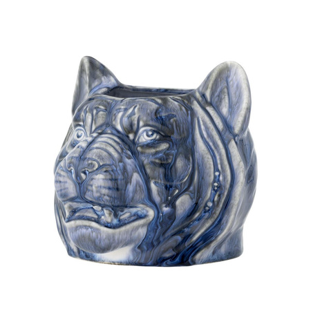 Abner Flowerpot, Blue, Stoneware