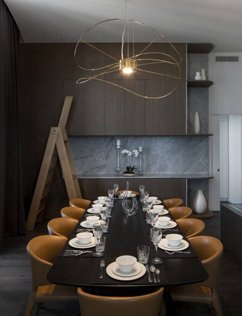 AXOLIGHT Hoops 2 gold pendant lamp