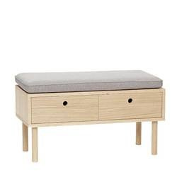 Szafka z siedziskiem Hübsch CUPBOARD szara