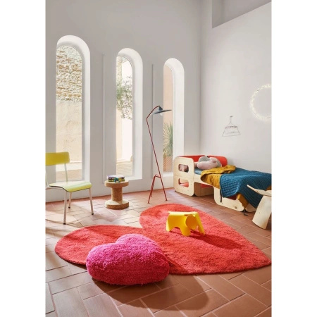 Dywan bawełniany Lorena Canals AGATHA czerwony 160 x 180 cm