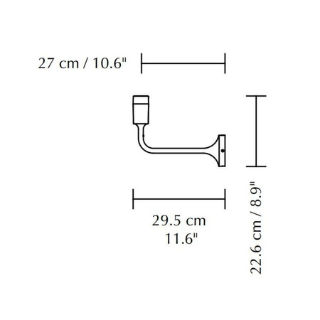 UUchwyt ścienny do lamp UMAGE SANTÉ WALL mosiężny