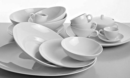 Deep plate ALESSI Mami white