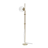 HÜBSCH BUBBLE brass transparent floor lamp