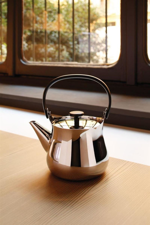 ALESSI Cha Silver-Black Teapot and Teapot
