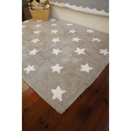 Dywan bawełniany Lorena Canals STARS szary 160 x 120 cm