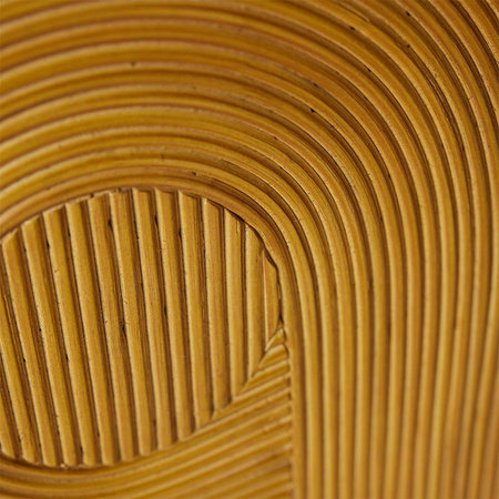 Rattan wall panel curl