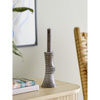 Raheem Candle Holder, Grey, Stoneware