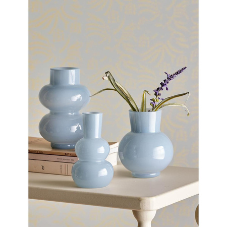 Kinsie Vase, Blue, Glass