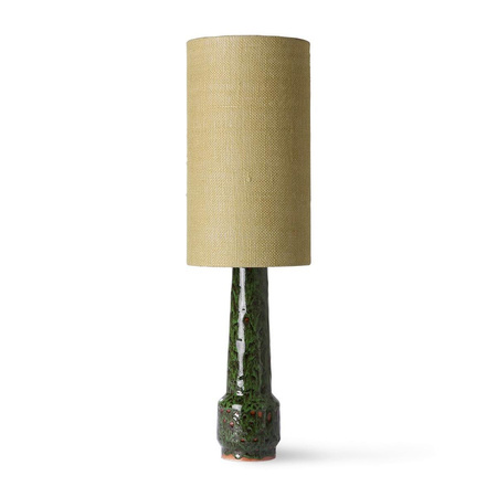 Jute cylinder lamp shade jade green