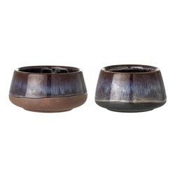 Zestaw 2 świeczników Bloomingville fioletowych