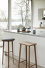 Wooden bar stool HÜBSCH OBLONG natural