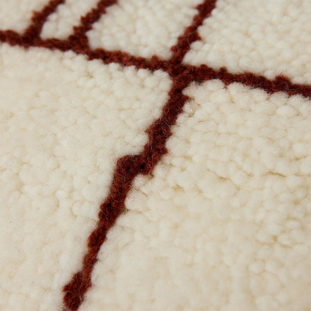Poduszka hkliving WOOLEN brązowa rozmiar 60x40 cm