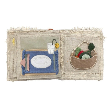 Bawełniana książeczka Lorena Canals OLI&CAROL beżowa