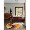 Bath mat retro swirl (90x120cm)