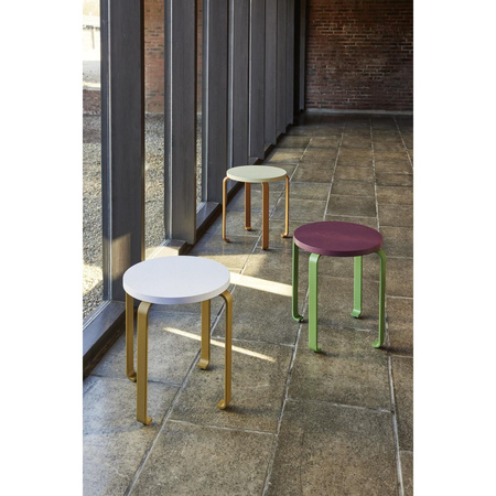 Smile Stool Burgundy/Green