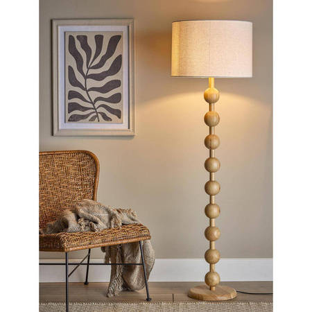 Giacoma Floor Lamp, Nature, Rubberwood
