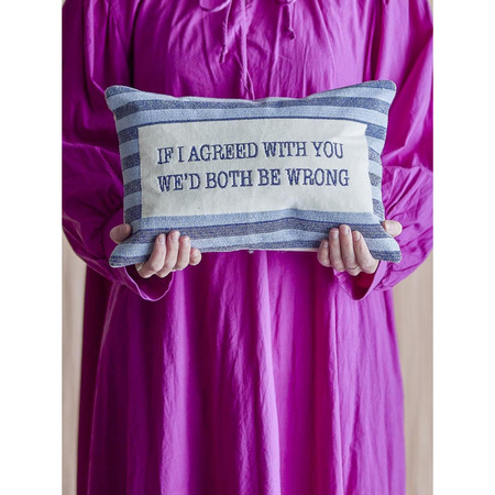 Elder Cushion, Blue, Cotton
