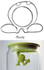 Hermetic jar with a figure inside ALESSI Gianni small white