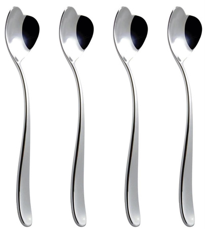 ALESSI Big Love Heart Shaped Ice Cream Spoon 4 pcs. Silver