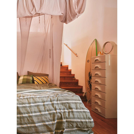 Vida striped bedspread sand/cream (230x275cm)