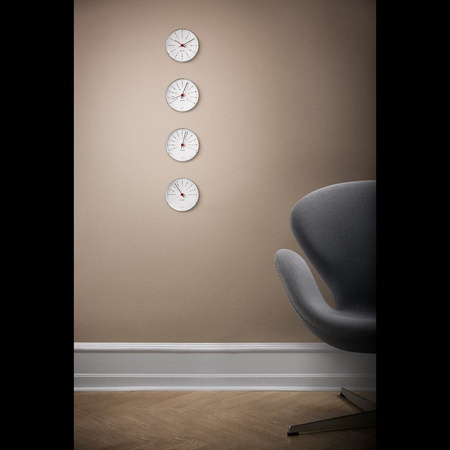 Bankers Wall clock Ø12 cm white/black/red