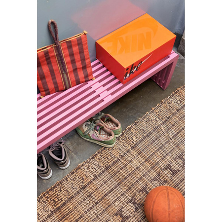 Ławka HKLIVING SLATTED różowa rozmiar 160 cm