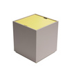 Vault Side Table/Storage Box Grey/Yellow