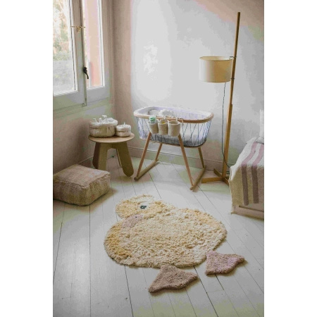 Dywan bawełniany Lorena Canals ANIMAL RUGS żółty 120 x 95 cm